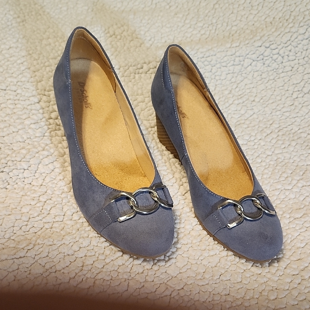 Dr.Scholls 8.5 Slate Blue Wedge Heels NWT